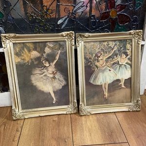 Vintage Edgar Degas Dancers Ballerina Prints Framed